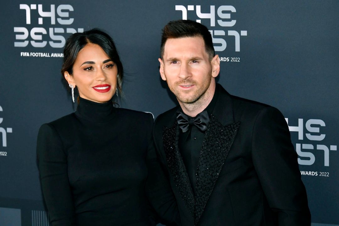 Lionel Messi with his wife, Antonela Roccuzzo.