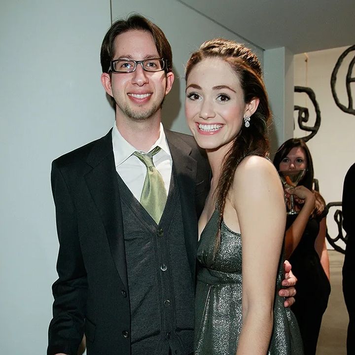Emmy Rossum with her first husband, Justin Siegel.