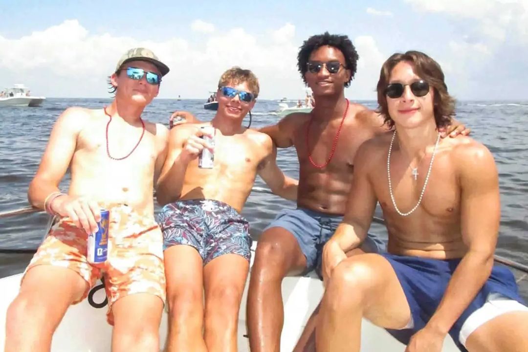Nolan Xavier Wells with his friends.