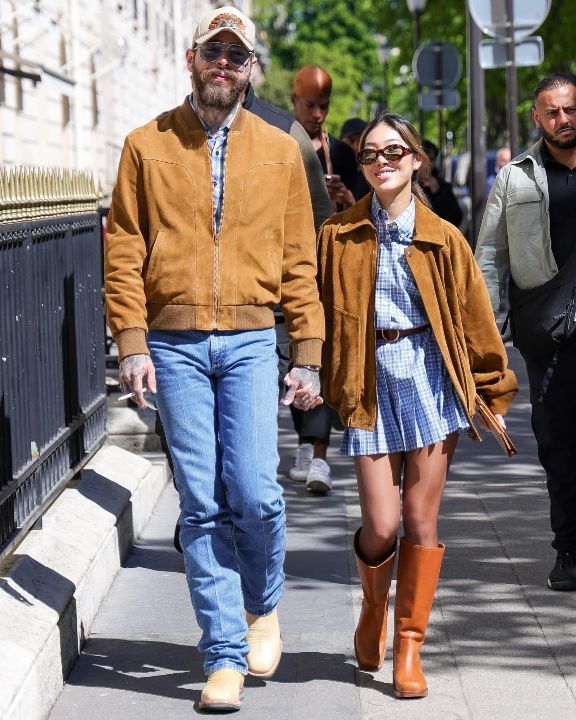 Post Malone with his girlfriend-turned-fiancée, Christy Lee.