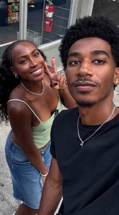 Coco Gauff with her boyfriend, Jalen Sera.