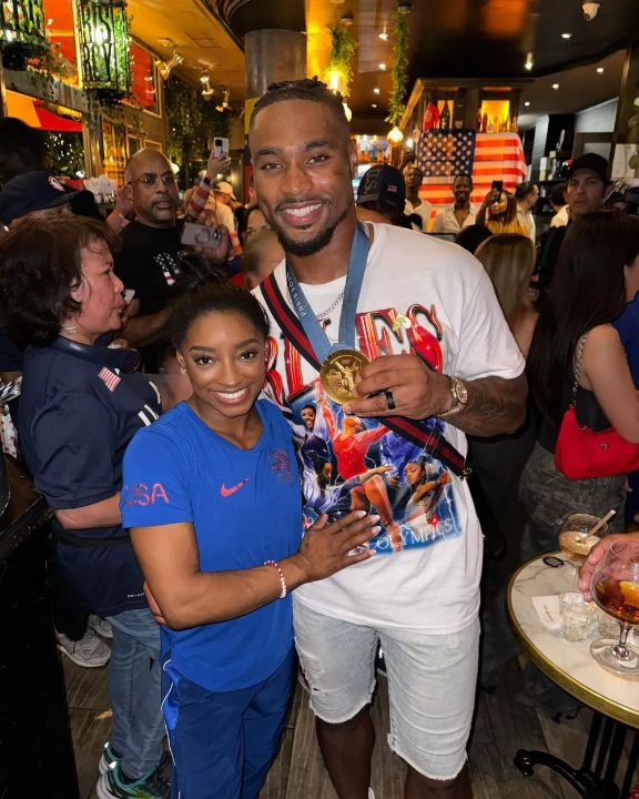 Simone Biles with her husband, Jonathan Owens.