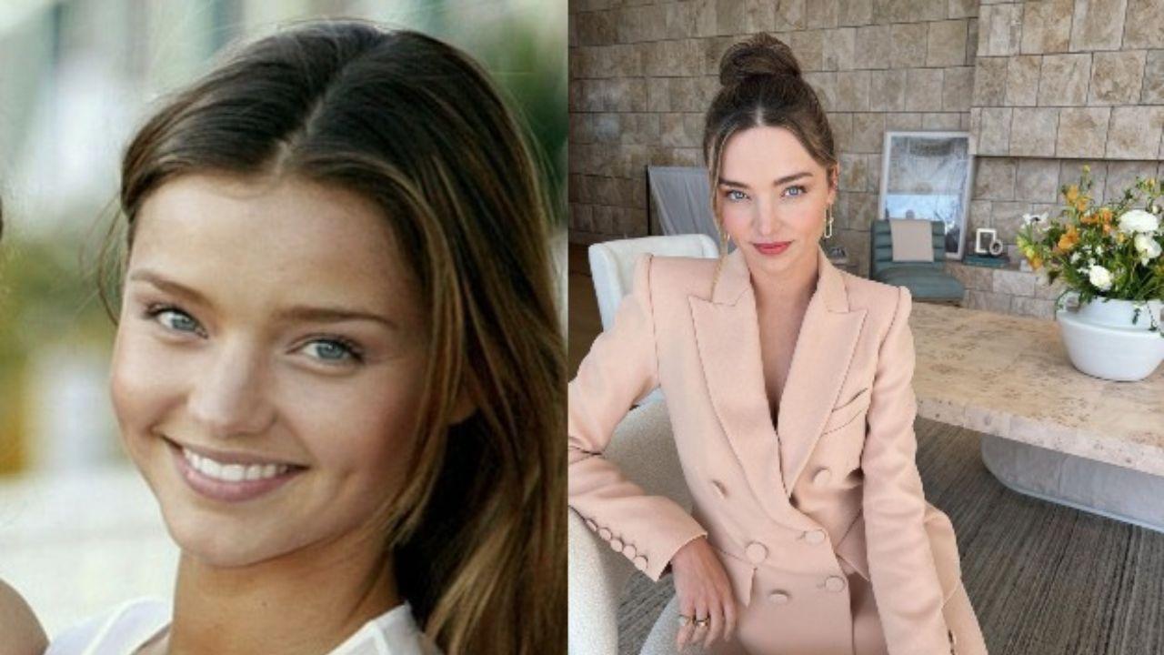 Miranda Kerr during her teens and now.